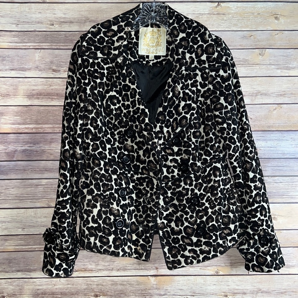 Small Wet Seal Leopard Peacoat